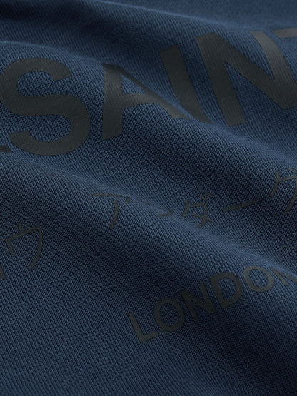 smALLSAINTS Navy Oversized Underground Pullover Hoodie - image 8