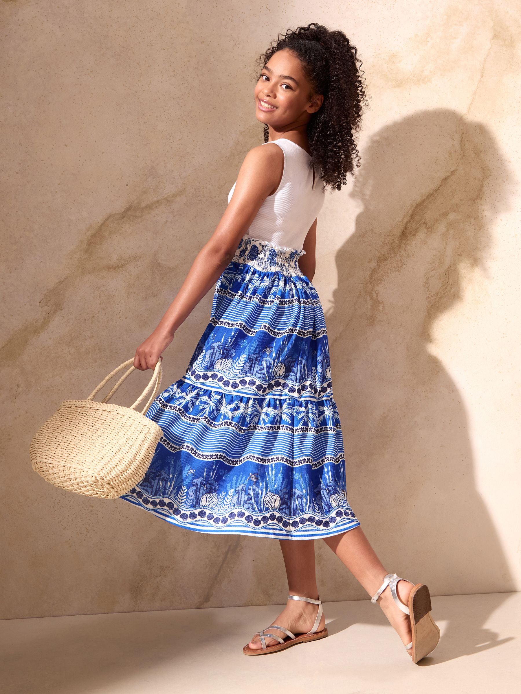 Lipsy Blue 2-in-1 Jersey Maxi Holiday Dress (5-16yrs) image 4