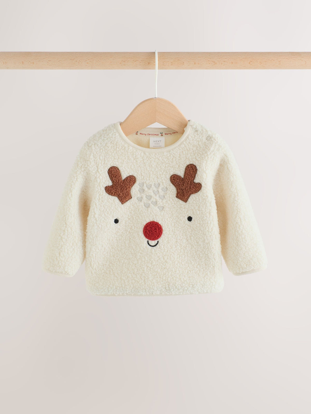 Neutral Reindeer Baby Fleece Top and Leggings Set (0mths-2yrs) - image 2
