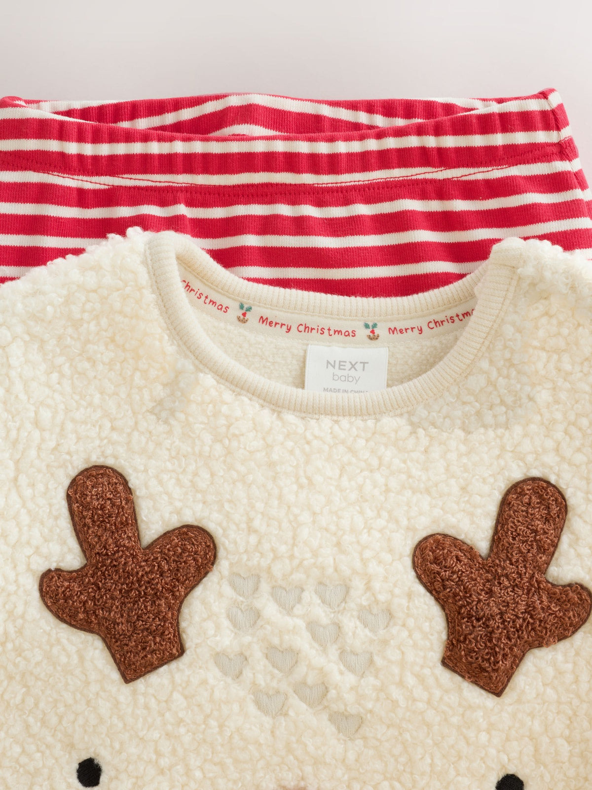 Neutral Reindeer Baby Fleece Top and Leggings Set (0mths-2yrs) - image 7
