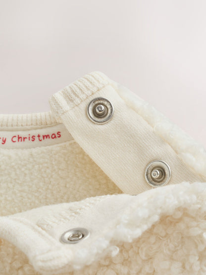 Neutral Reindeer Baby Fleece Top and Leggings Set (0mths-2yrs) - image 8