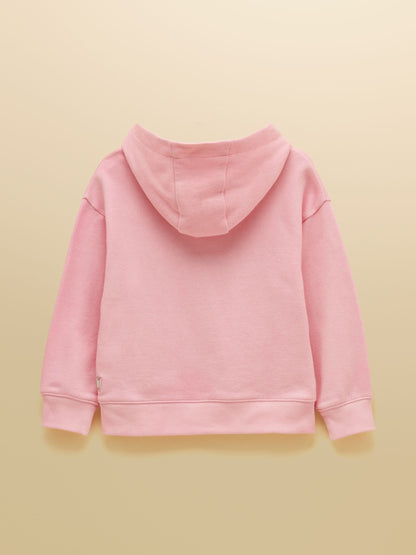 Joules Girls' Sundaze Pink Slogan Hoodie - image 2