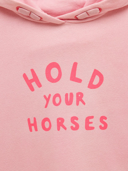 Joules Girls' Sundaze Pink Slogan Hoodie - image 3