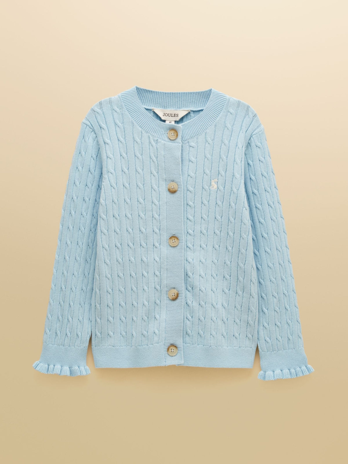 Joules Girls' Mallory Blue Cable Cardigan - image 1
