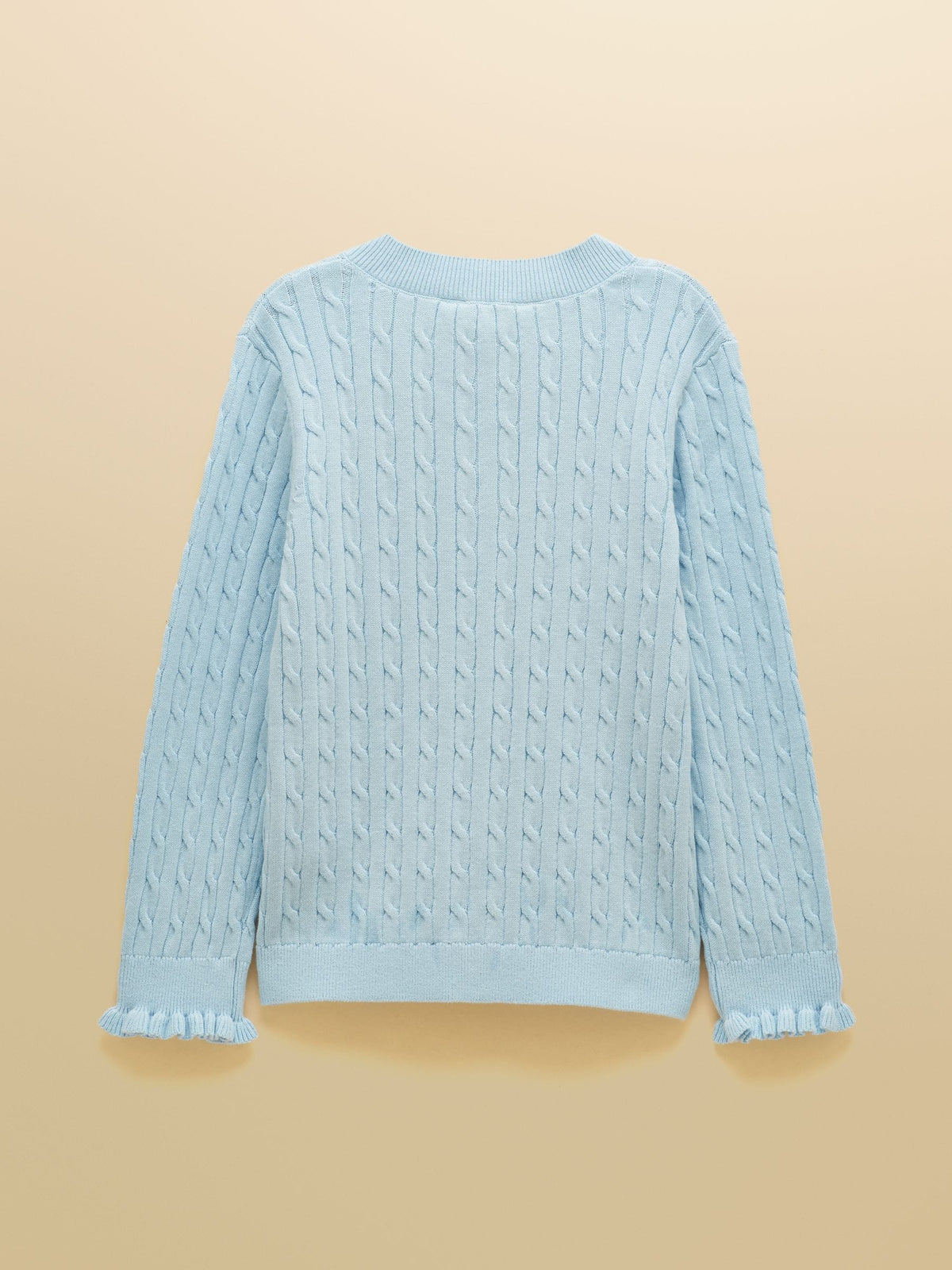 Joules Girls' Mallory Blue Cable Cardigan - image 2