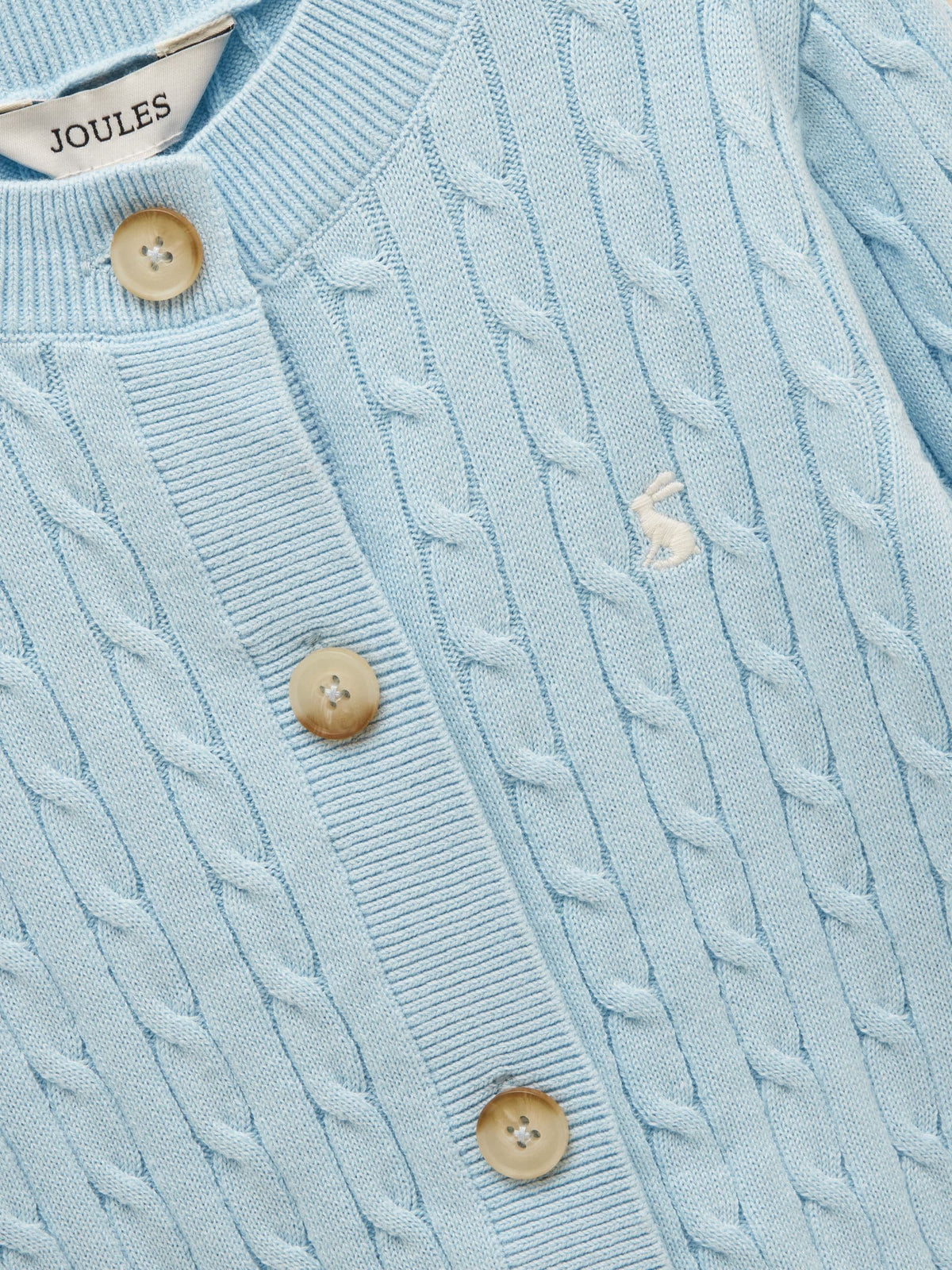 Joules Girls' Mallory Blue Cable Cardigan - image 3