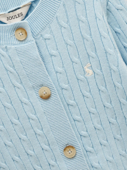 Joules Girls' Mallory Blue Cable Cardigan - image 3