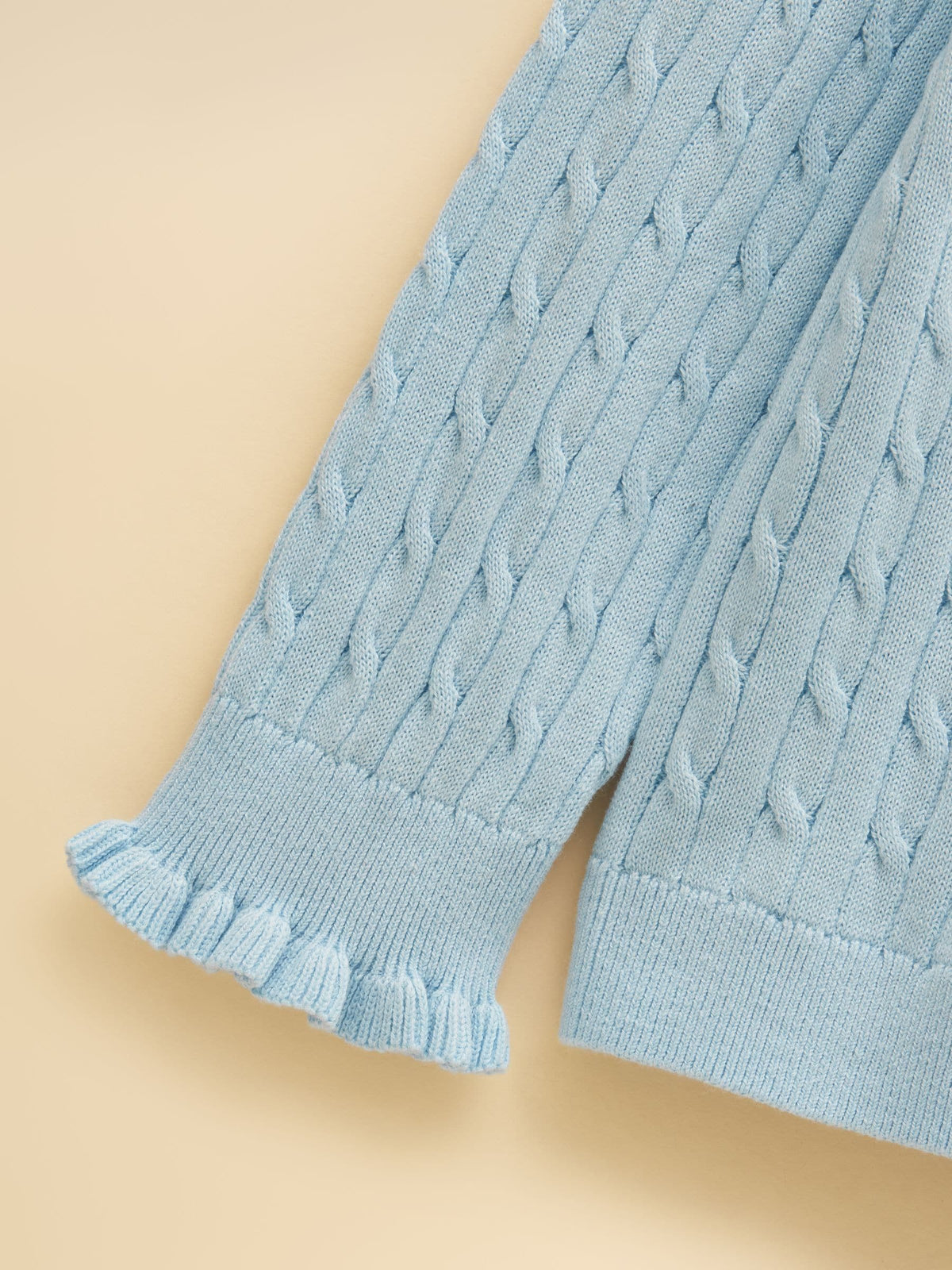 Joules Girls' Mallory Blue Cable Cardigan - image 4