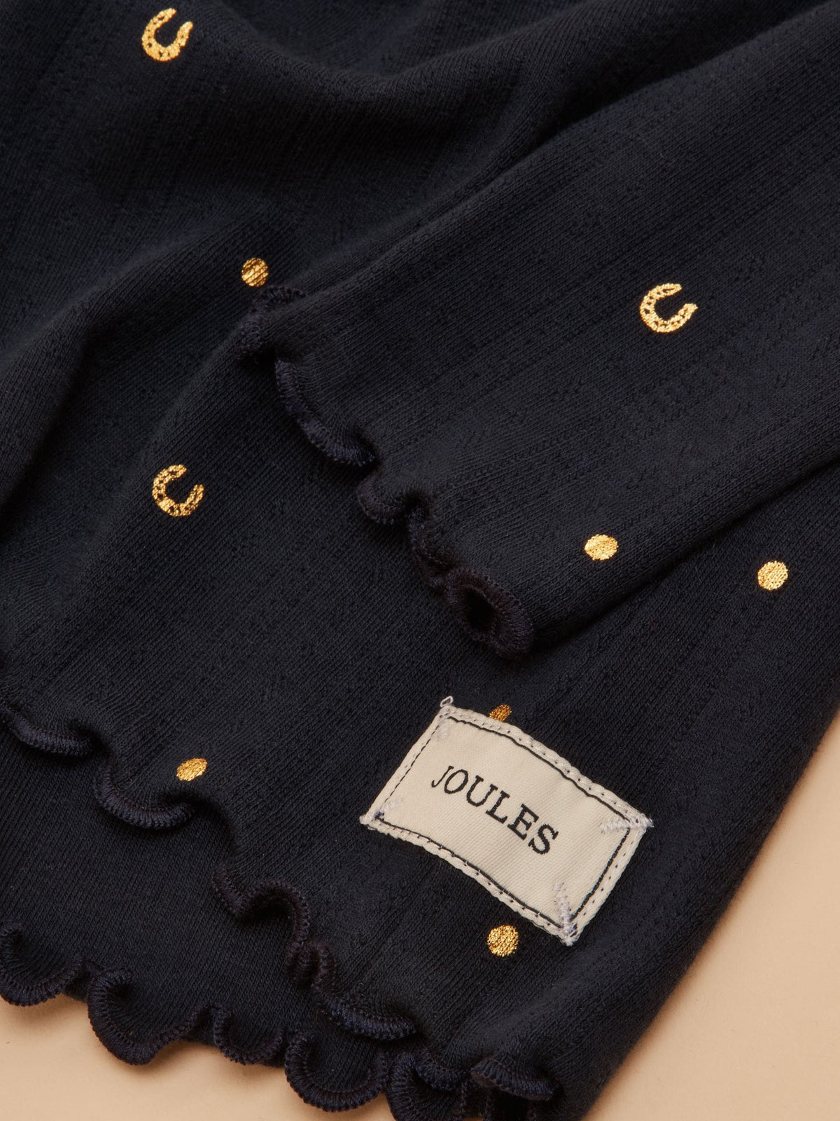 Joules Girls' Odelia Navy Long Sleeve Pointelle Top - image 3