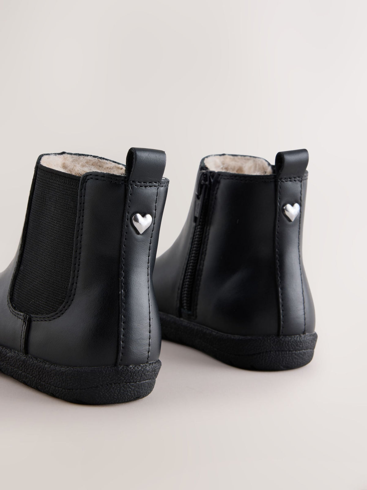 Dsiney Kidz - Black Barefoot Leather Chelsea Boots image 4