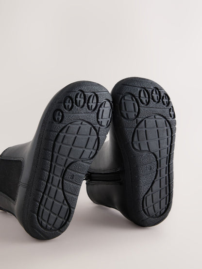 Dsiney Kidz - Black Barefoot Leather Chelsea Boots image 5