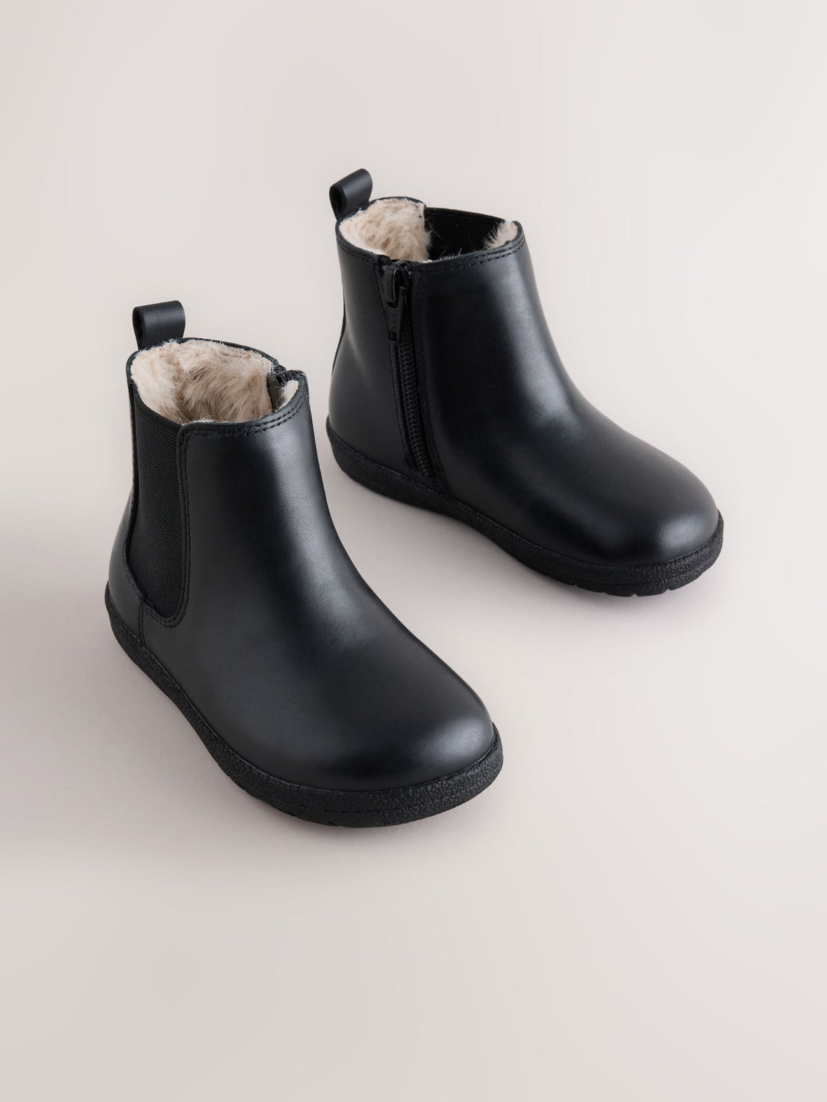 Dsiney Kidz - Black Barefoot Leather Chelsea Boots image 1