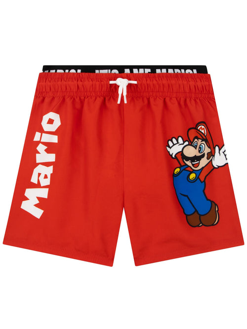 Character Red Super Mario Boys Swim Shorts image 1