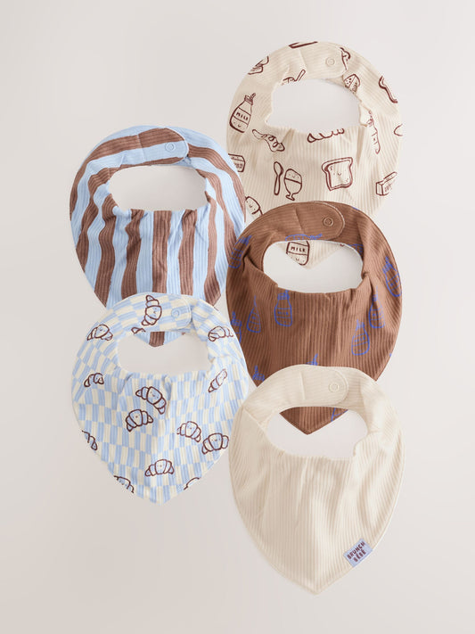 Blue Brunch Dribble Bibs 5 Pack - image 1