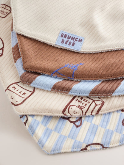 Blue Brunch Dribble Bibs 5 Pack - image 7