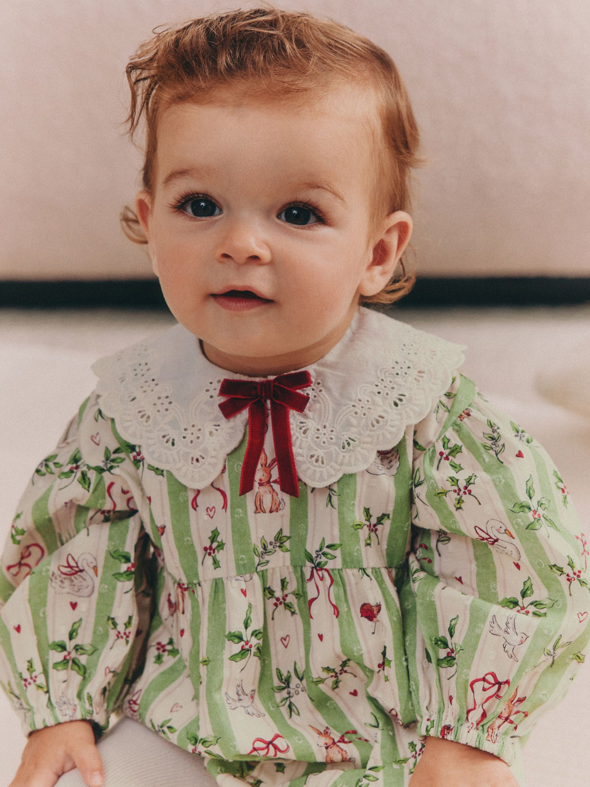 Green Christmas Baby Bubble Romper And Tights Set 2 Piece (0mths-2yrs) - image 4