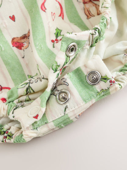 Green Christmas Baby Bubble Romper And Tights Set 2 Piece (0mths-2yrs) - image 8