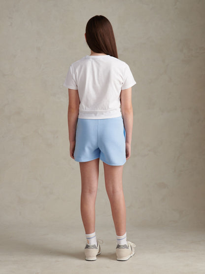 Dsiney Kidz - U.S. Polo Assn Blue Twist Front Graphic T-Shirt & Shorts Set image 2