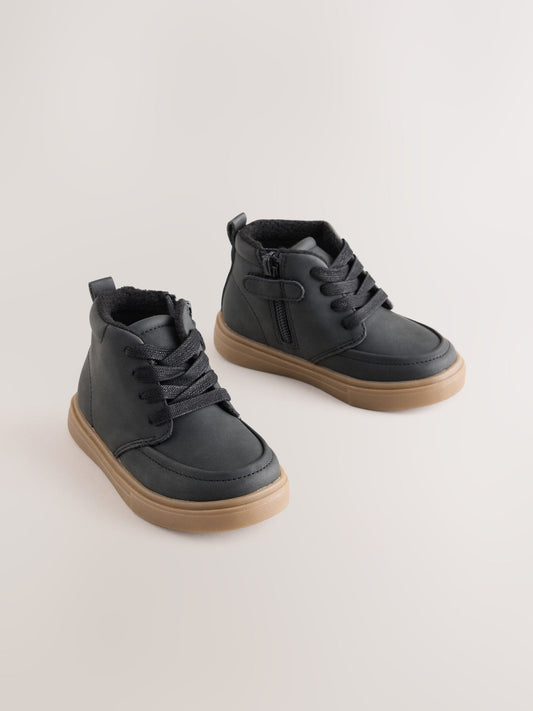 Dsiney Kidz - Black Wide Fit (G) Warm Lined Lace up Boots image 1