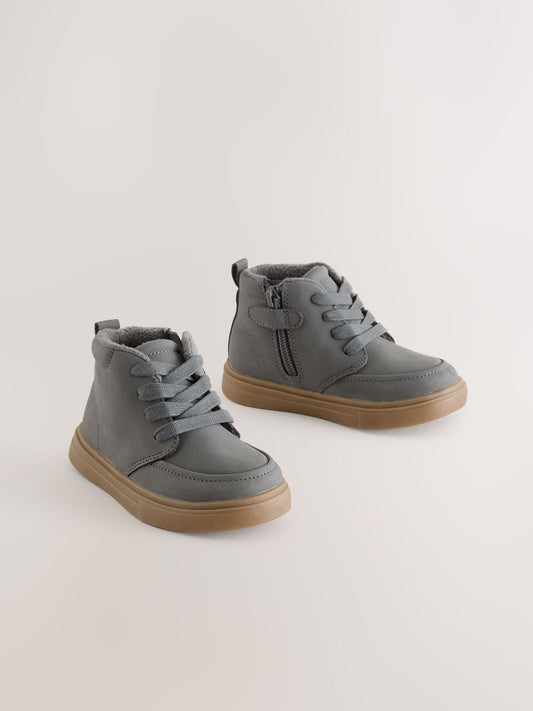 Dsiney Kidz - Grey Wide Fit (G) Warm Lined Lace up Boots image 1