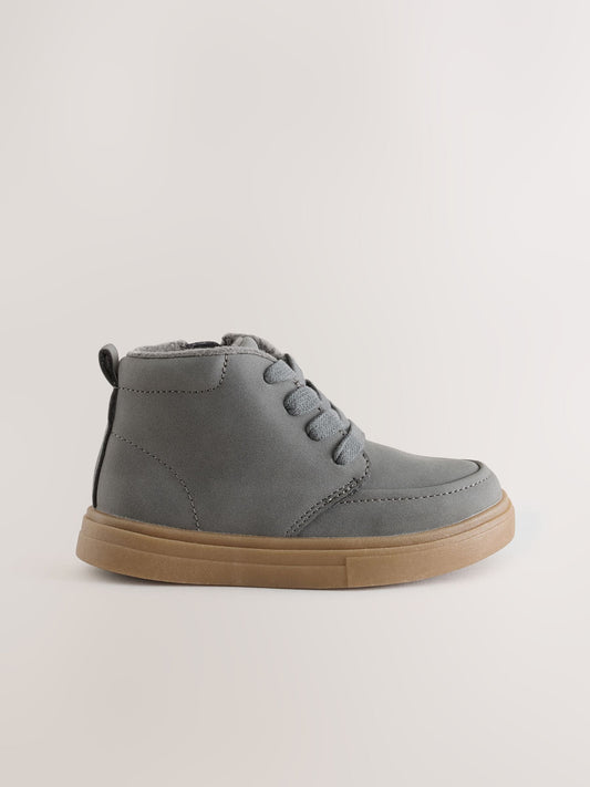 Dsiney Kidz - Grey Wide Fit (G) Warm Lined Lace up Boots image 2