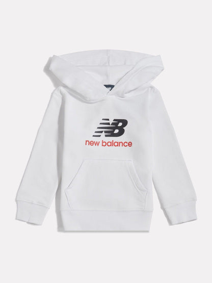 Dsiney Kidz - New Balance White Stacked Logo French Terry Hoodie image 1