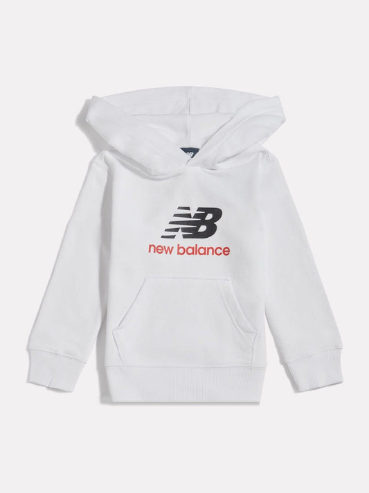 Disney Kidz - New Balance White Stacked Logo French Terry Hoodie image 1