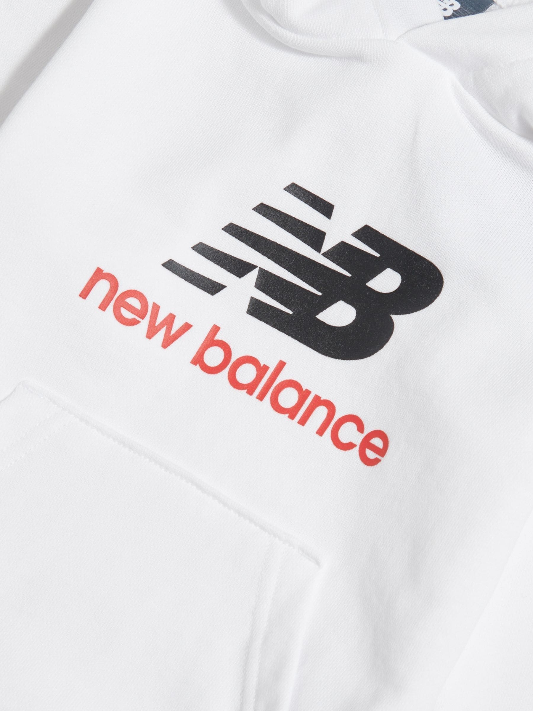 Dsiney Kidz - New Balance White Stacked Logo French Terry Hoodie image 3