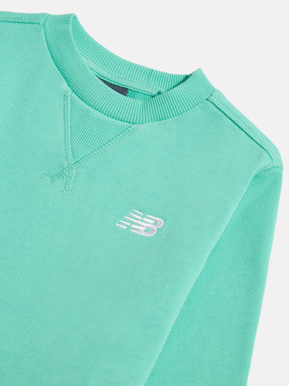 Dsiney Kidz - New Balance Green FT Small Logo Crew Neck Sweat Top image 3
