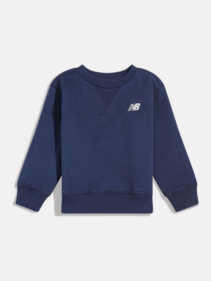 Dsiney Kidz - New Balance Navy Blue BB Small Logo Crew Neck Sweat Top image 1