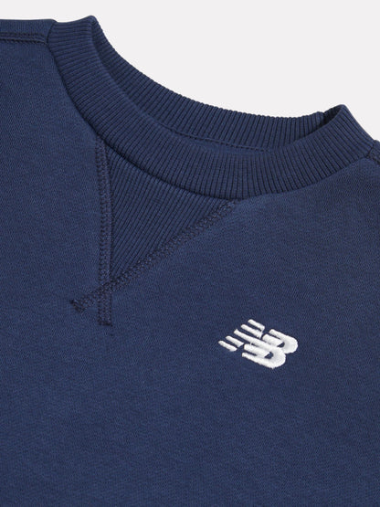 Dsiney Kidz - New Balance Navy Blue BB Small Logo Crew Neck Sweat Top image 3