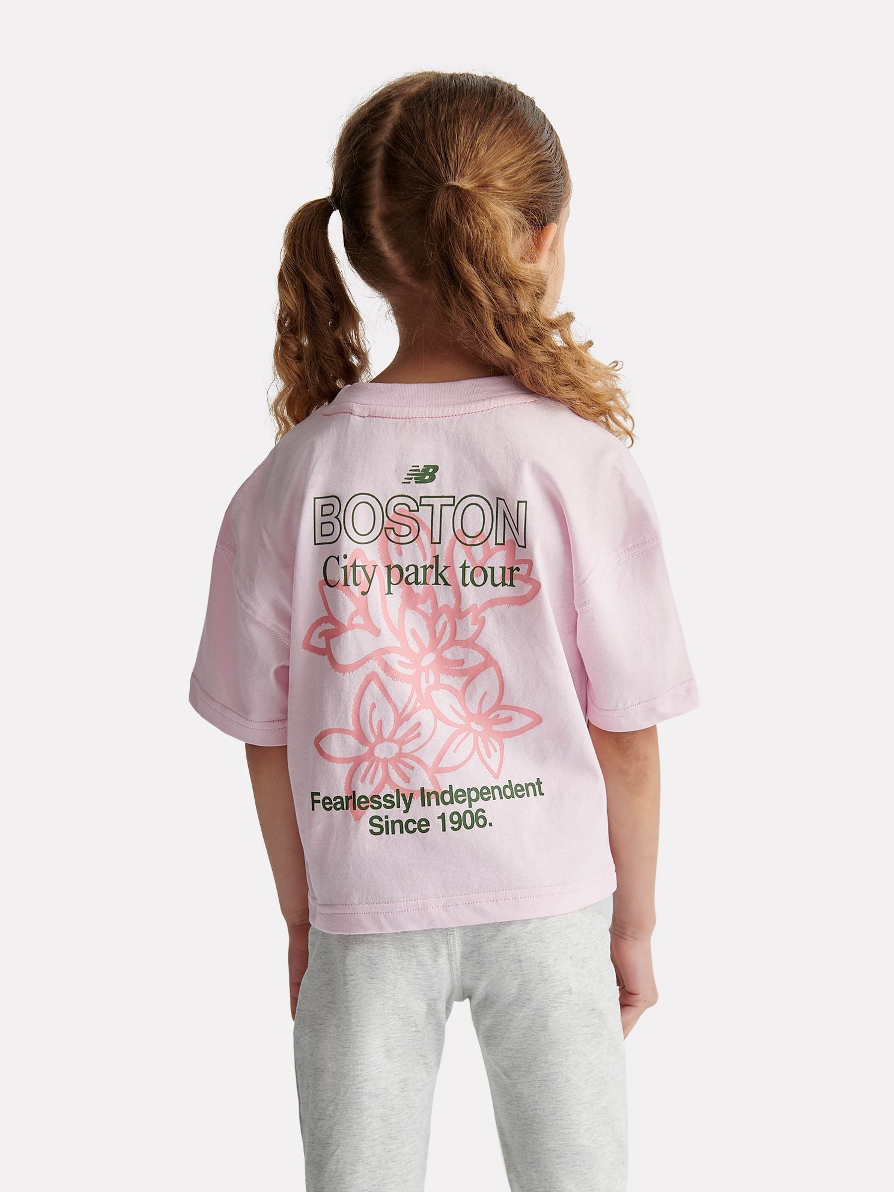 Dsiney Kidz - New Balance Pink Boston Floral Graphic Tee image 2