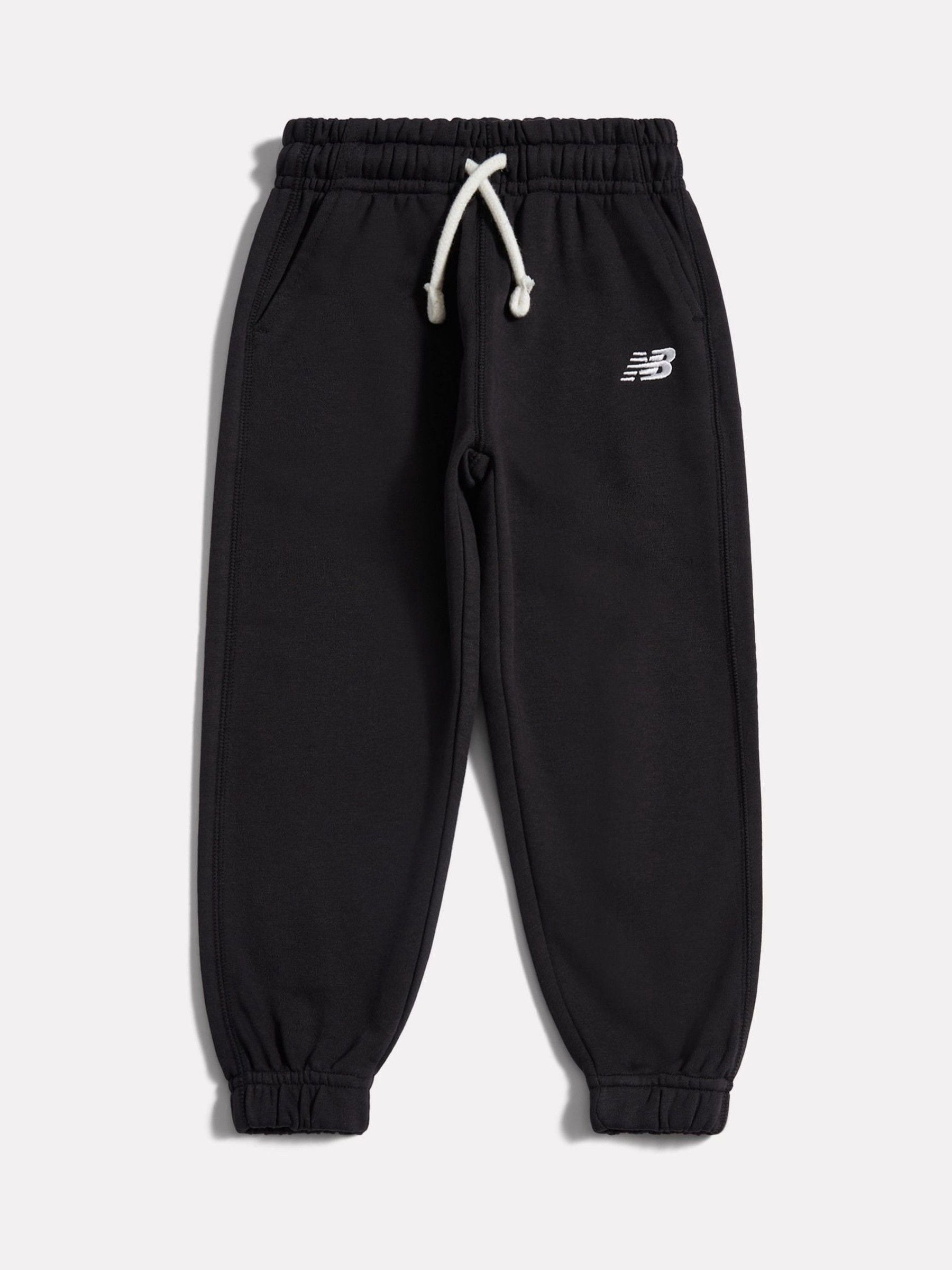 New Balance Black French Terry Small Logo Joggers image 1