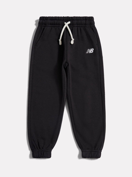 New Balance Black French Terry Small Logo Joggers image 1