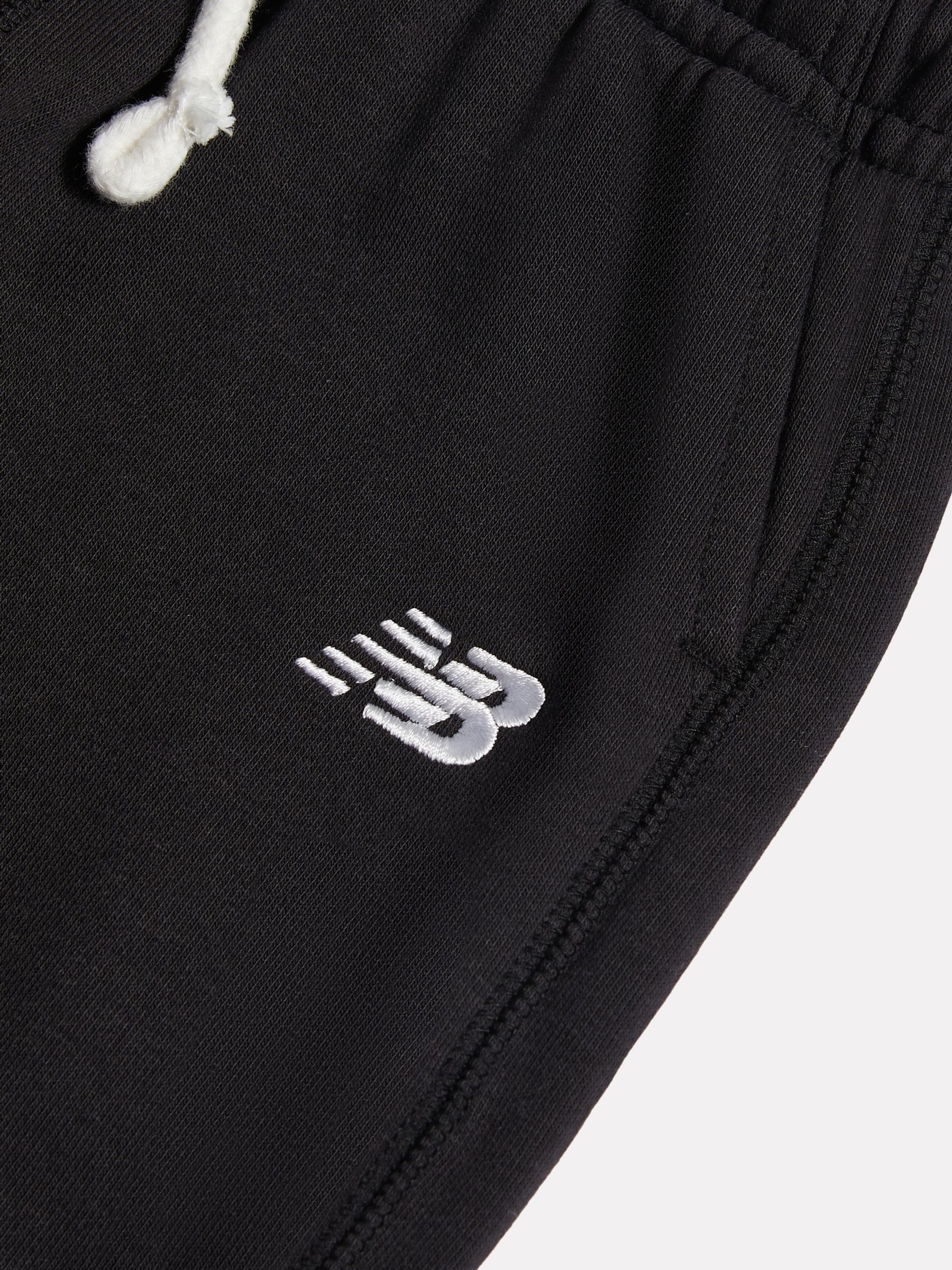 New Balance Black French Terry Small Logo Joggers image 3