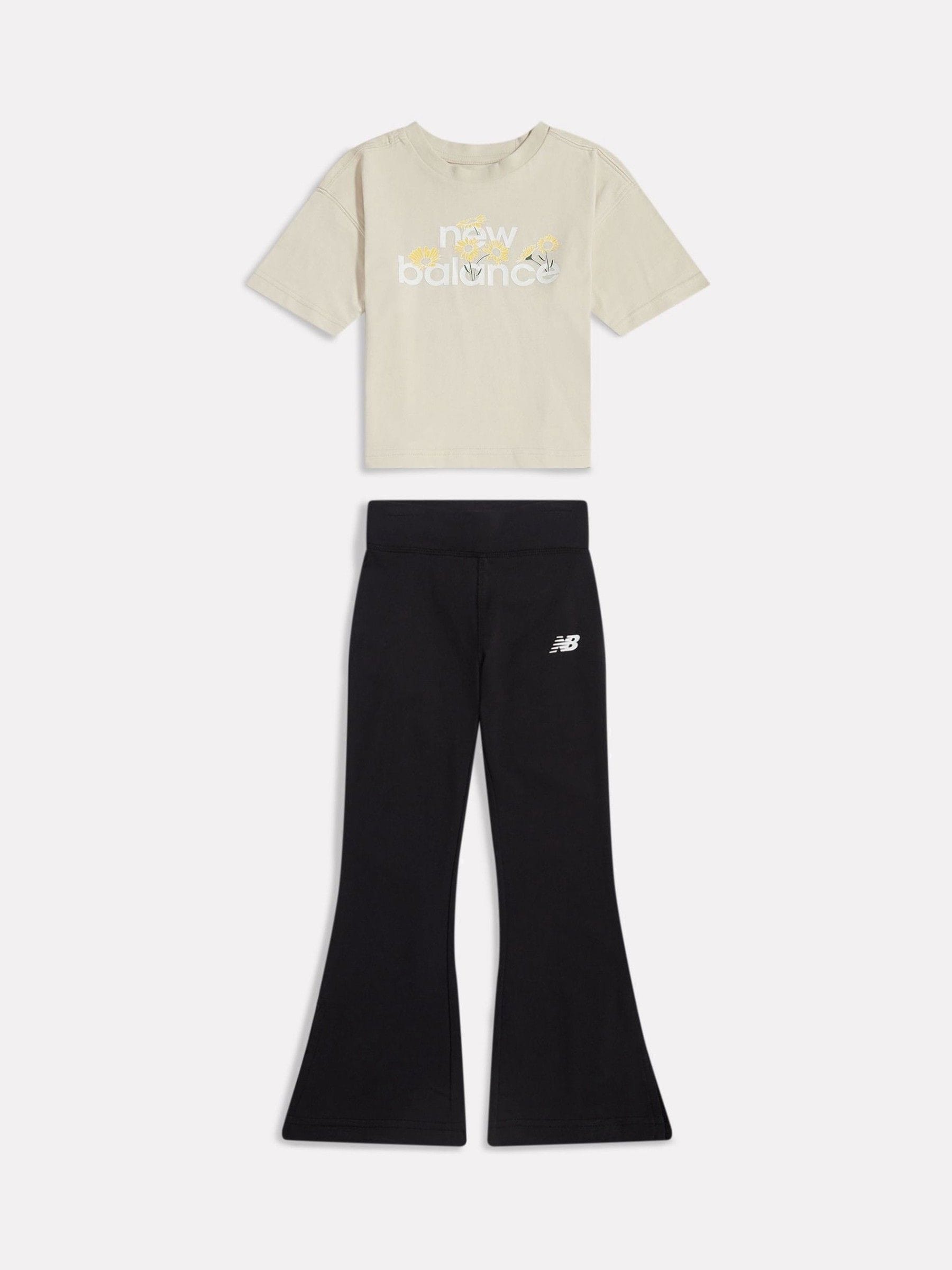 New Balance Natural Flower Graphic Tee and Flare Legging Set image 1