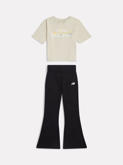 New Balance Natural Flower Graphic Tee and Flare Legging Set image 1