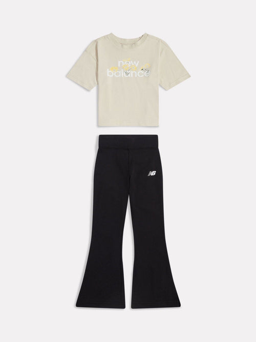 Dsiney Kidz - New Balance Natural Flower Graphic Tee and Flare Legging Set image 1