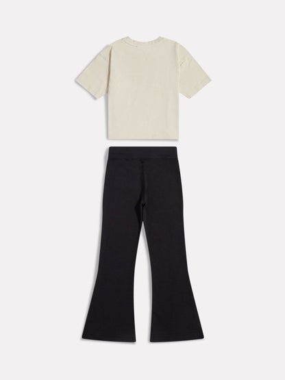 New Balance Natural Flower Graphic Tee and Flare Legging Set image 2