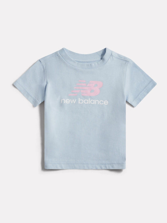 New Balance Blue Stacked Logo T-Shirt image 1