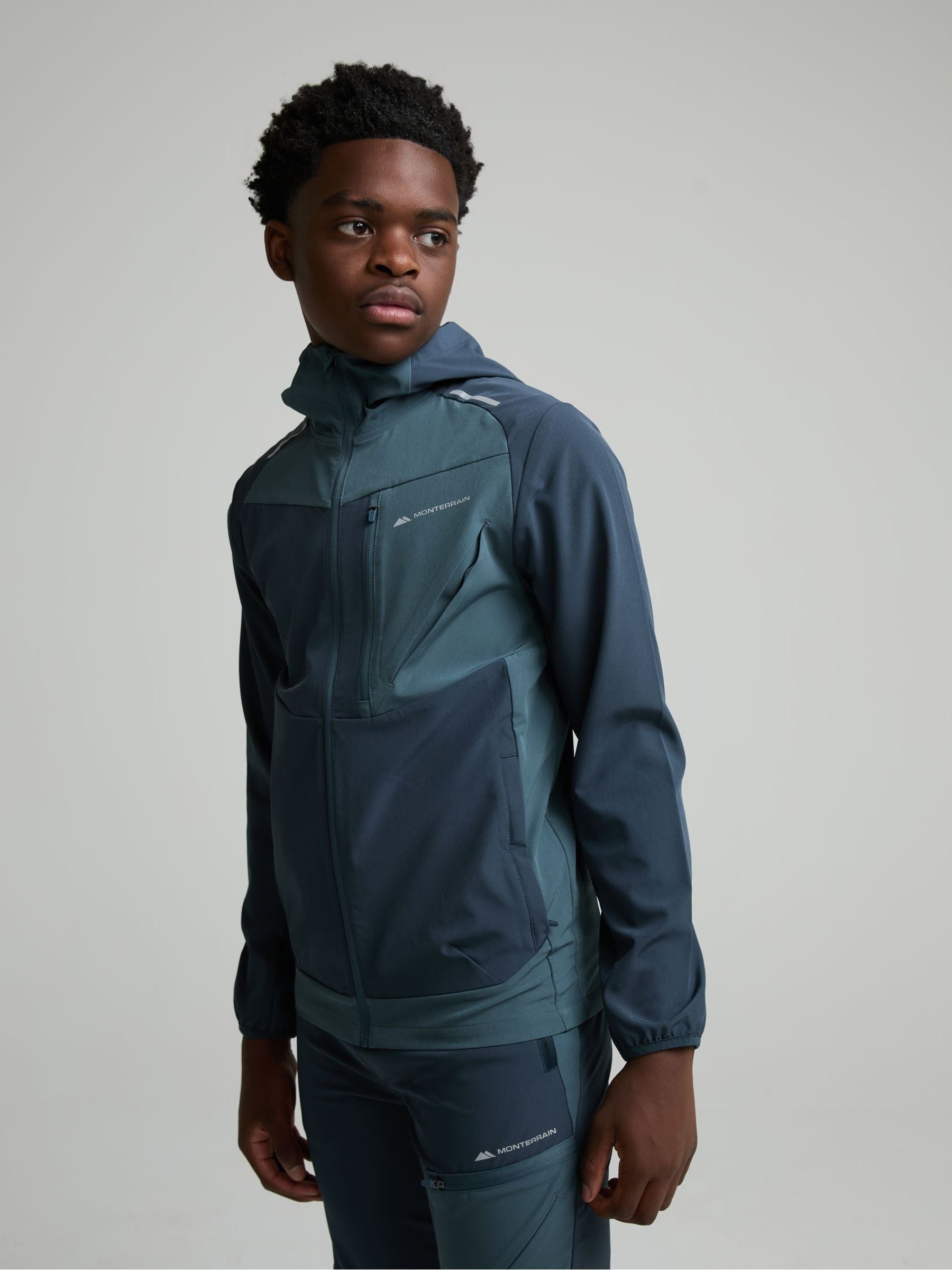 Dsiney Kidz - Monterrain Blue Junior Deflect 2.0 Woven Hoodie image 1