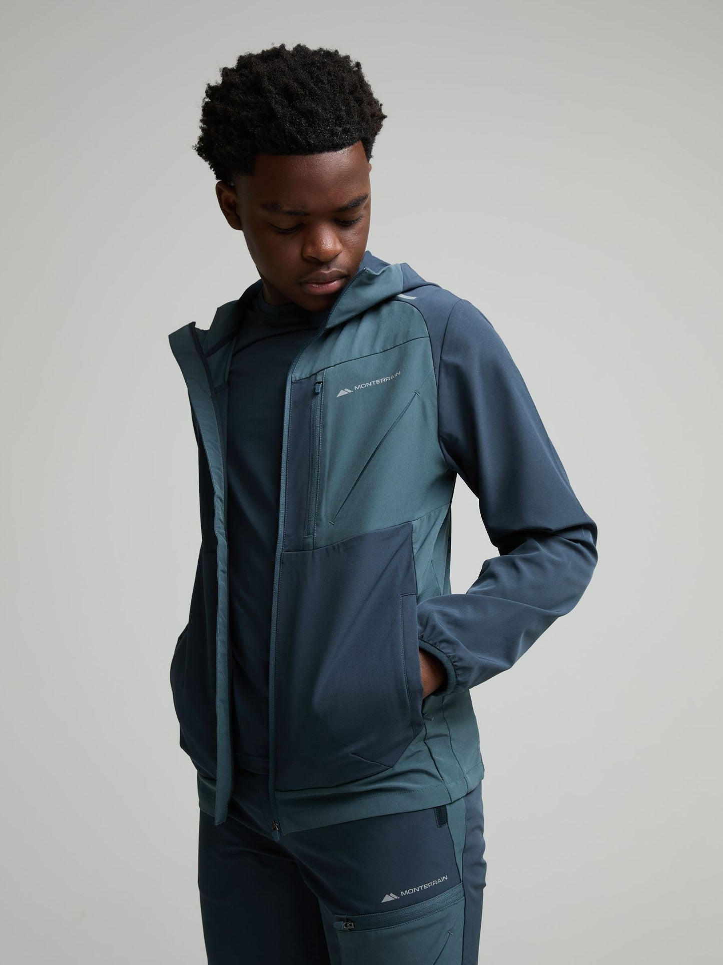 Dsiney Kidz - Monterrain Blue Junior Deflect 2.0 Woven Hoodie image 4