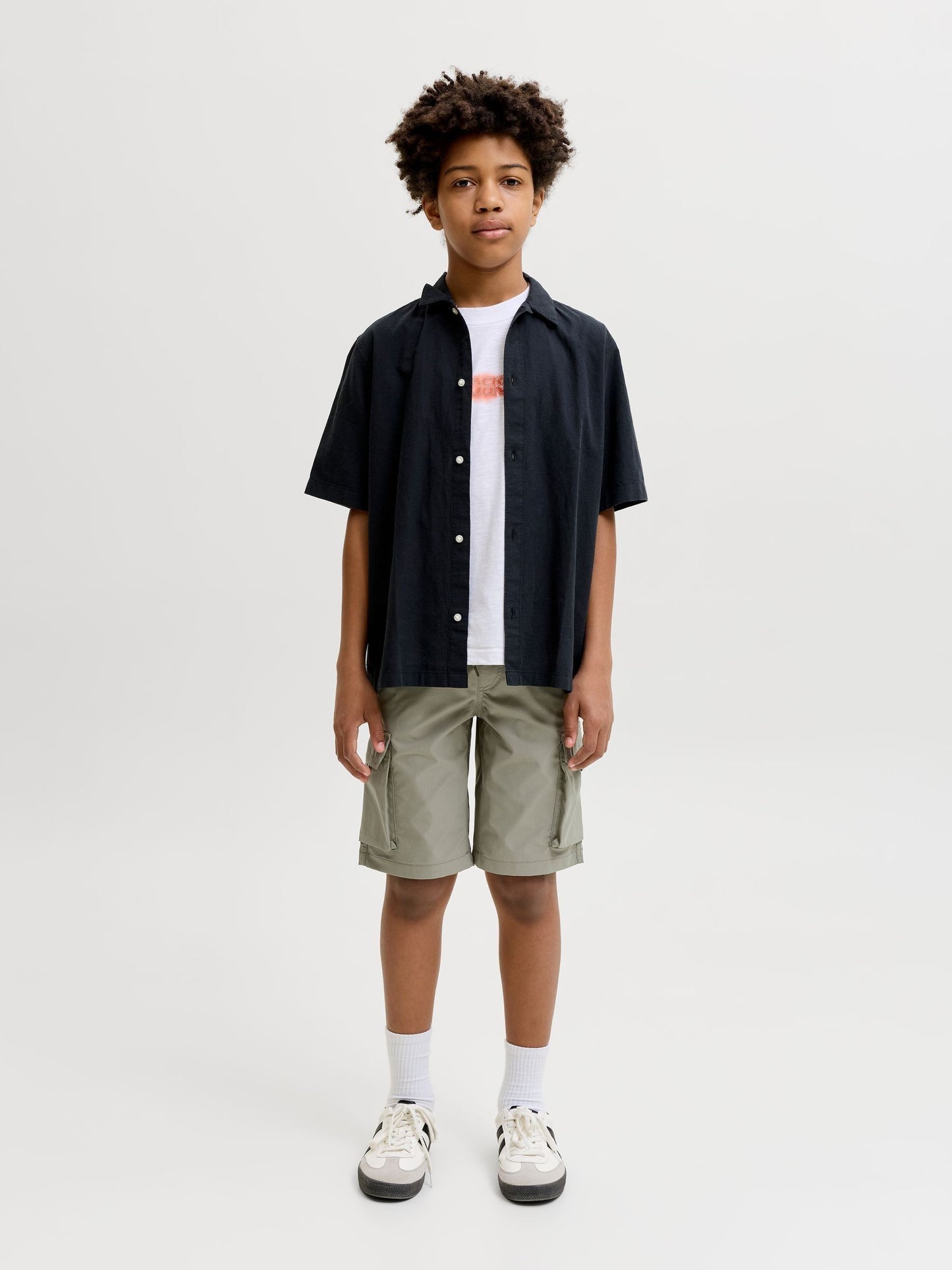Dsiney Kidz - JACK & JONES JUNIOR Green Tech Cargo Jogger Shorts image 5