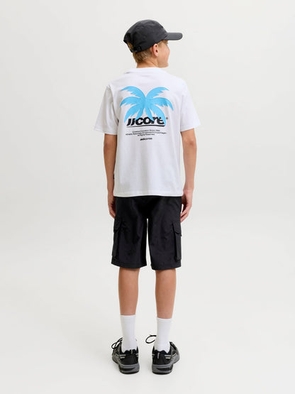 Dsiney Kidz - JACK & JONES JUNIOR Black Tech Cargo Jogger Shorts image 3