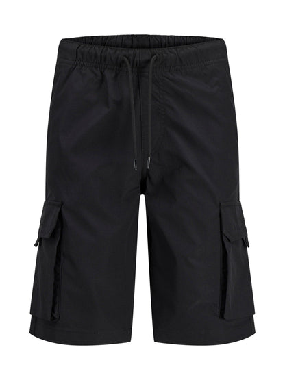 Dsiney Kidz - JACK & JONES JUNIOR Black Tech Cargo Jogger Shorts image 5