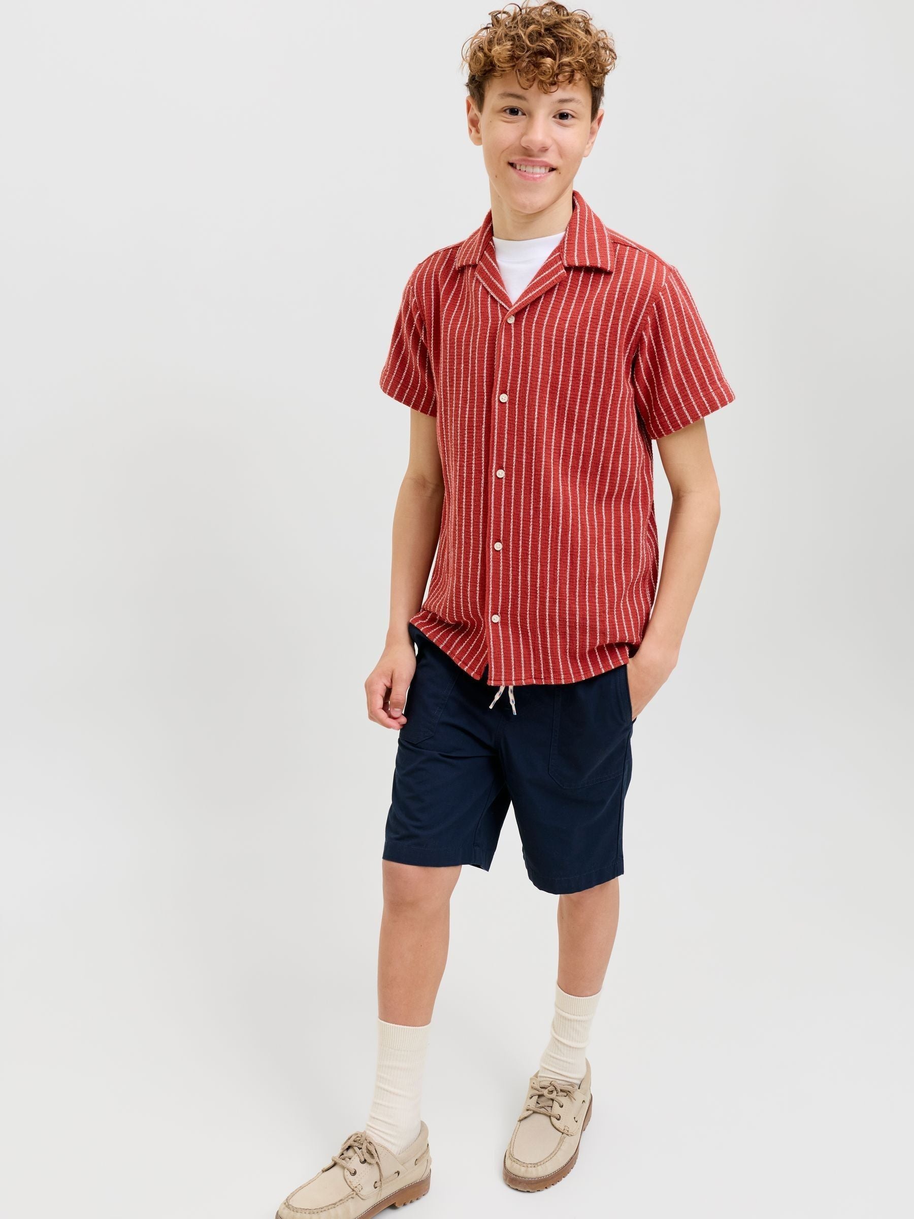 Dsiney Kidz - JACK & JONES JUNIOR Blue Cotton Jogger Shorts image 3