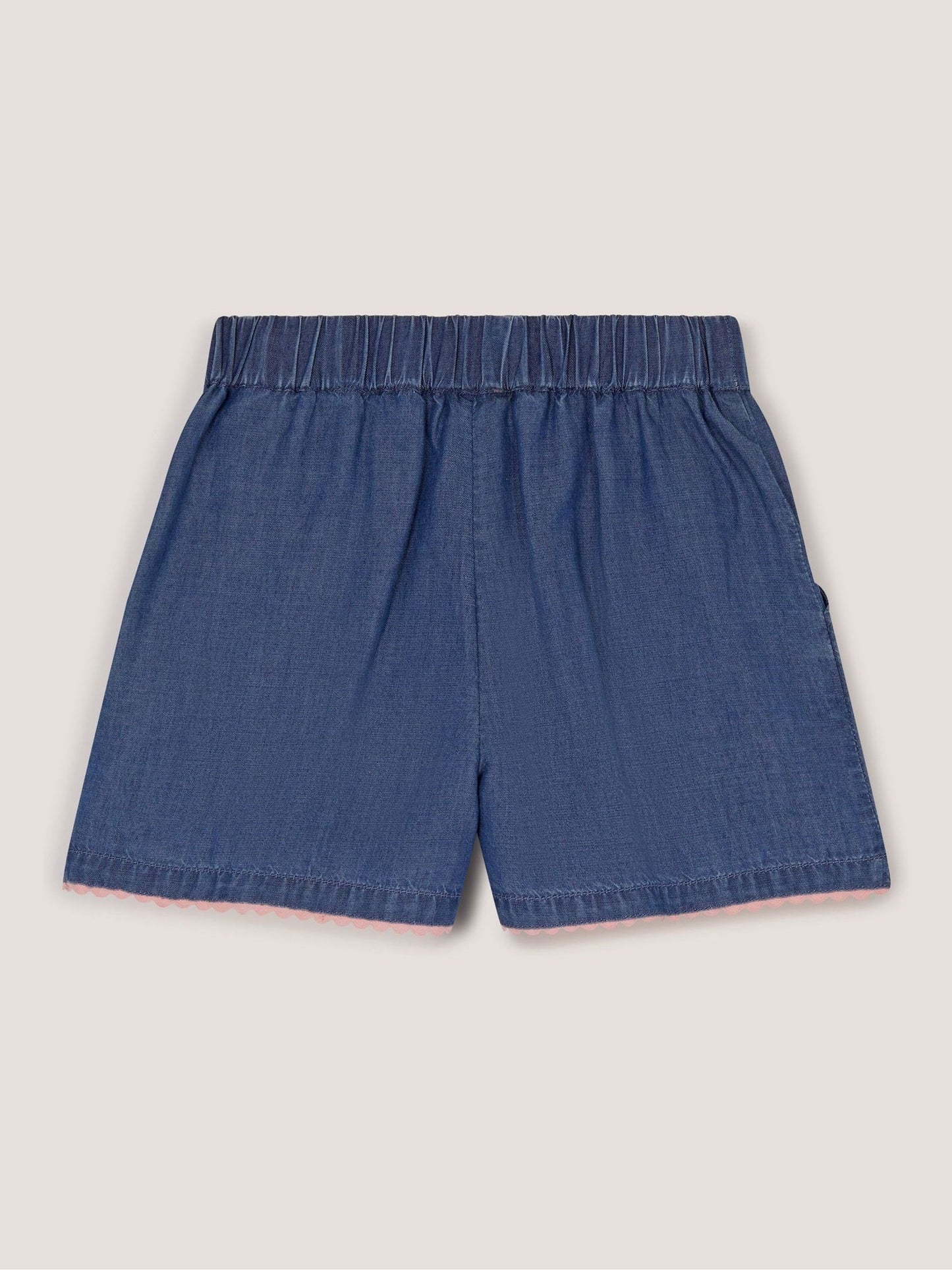 Monsoon Blue Butterfly Embroidered Pull On Shorts image 3