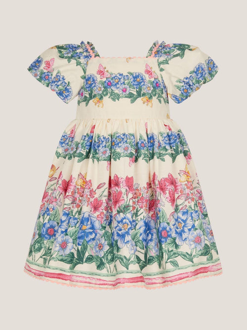 Dsiney Kidz - Monsoon Cream Baby Clara Puff Sleeve Floral Print Dress image 1