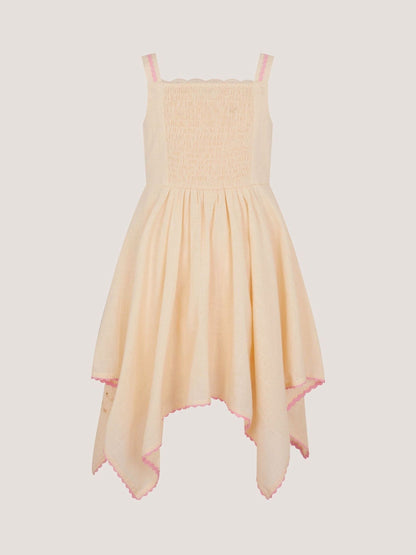 Monsoon Cream Butterfly Embroidered Hanky Hem Dress image 1