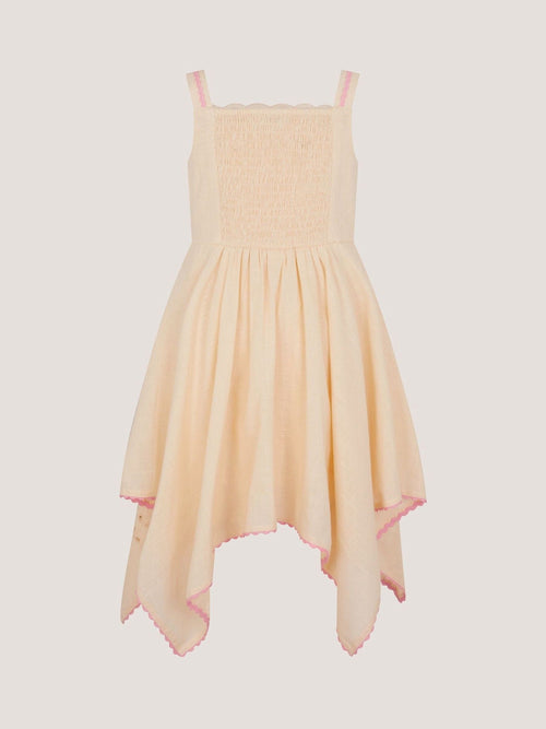 Dsiney Kidz - Monsoon Cream Butterfly Embroidered Hanky Hem Dress image 1